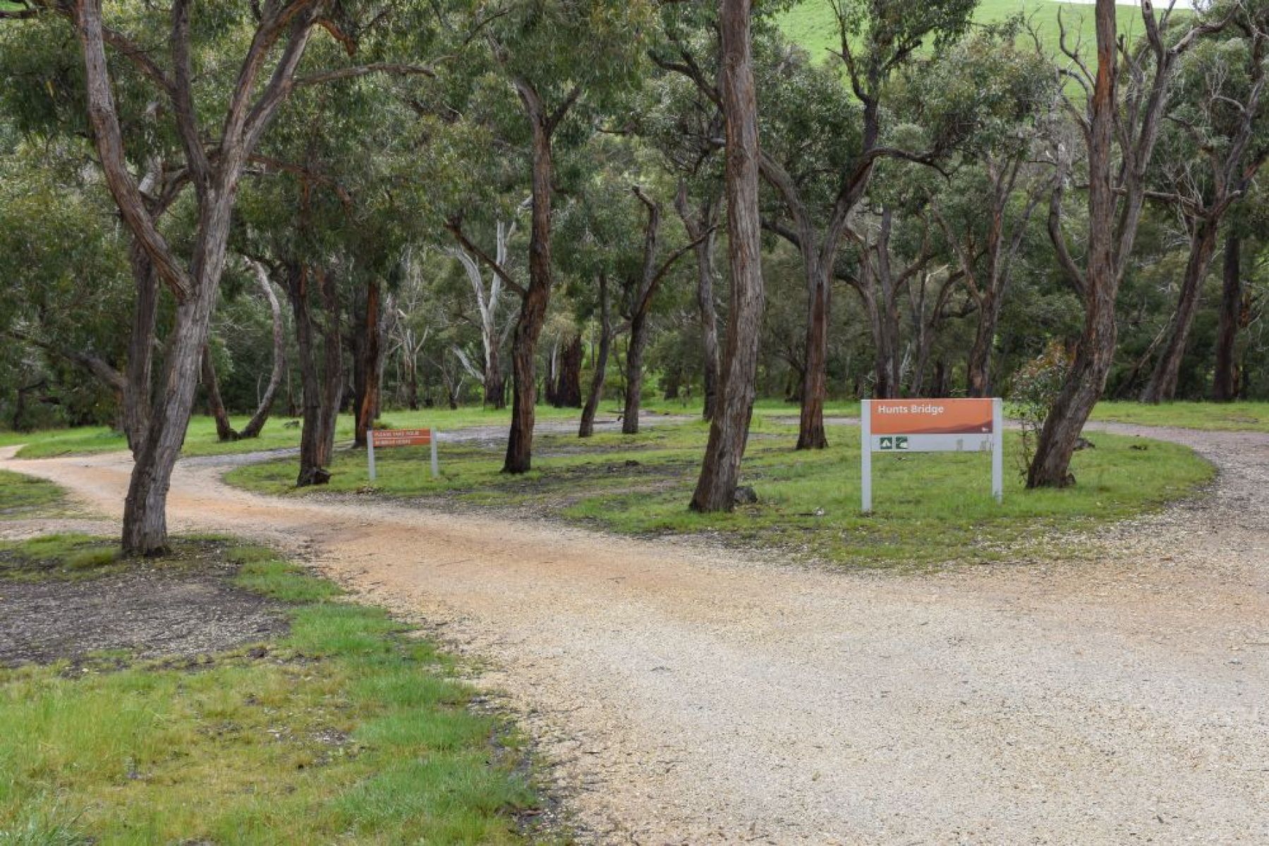 A picnic area surrounded by trees and green grass