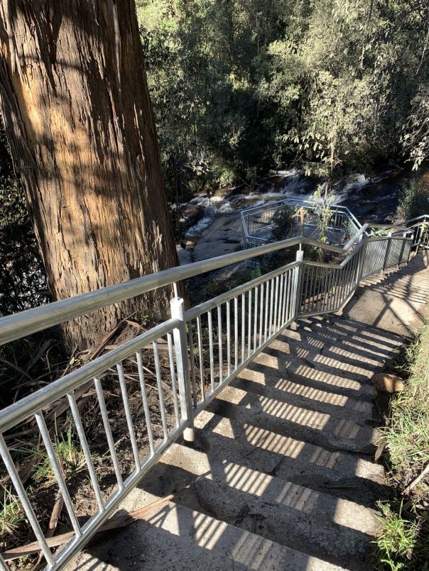 Staircase leading down to the viewing platform