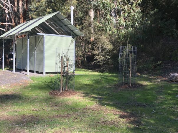 A toilet block at the campground